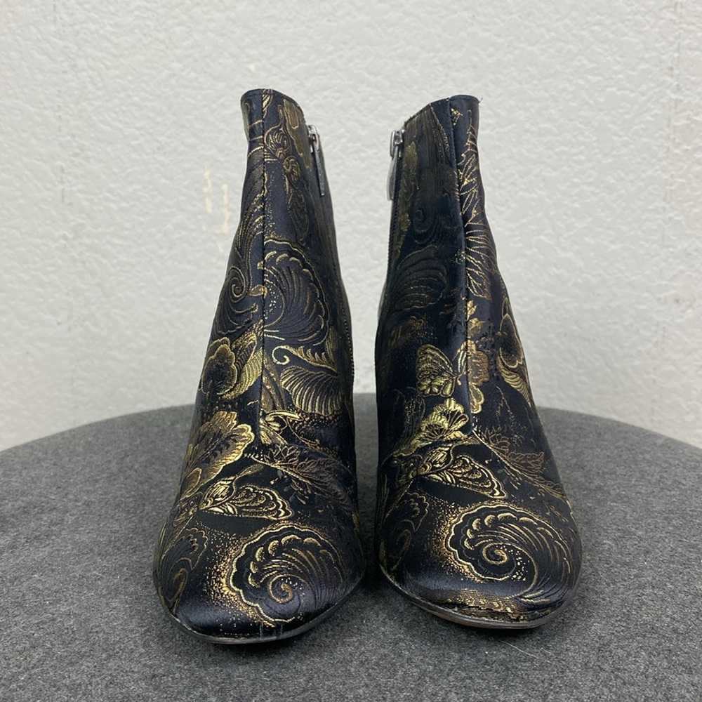 Franco Sarto olympia black and gold tapestry boots - Picture 3 of 8